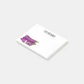 Eggplant Cartoon-Abbildung Post-it Klebezettel (angewinkelt)