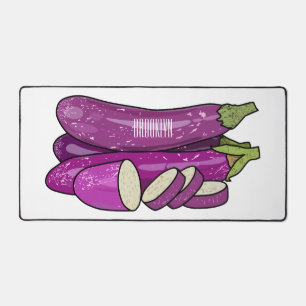 Eggplant Cartoon-Abbildung Schreibtischunterlage