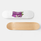 Eggplant Cartoon-Abbildung Skateboard (Horizontal)