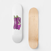 Eggplant Cartoon-Abbildung Skateboard (Vorderseite)