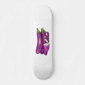 Eggplant Cartoon-Abbildung Skateboard (Vorne)