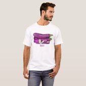 Eggplant Cartoon-Abbildung T-Shirt (Vorne ganz)