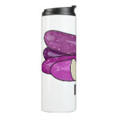 Eggplant Cartoon-Abbildung Thermosbecher (Nach links gedreht)