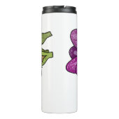 Eggplant Cartoon-Abbildung Thermosbecher (Rückseite)