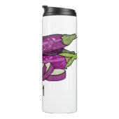 Eggplant Cartoon-Abbildung Thermosbecher (Nach rechts gedreht)