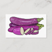 Eggplant Cartoon-Abbildung Visitenkarte (Rückseite)