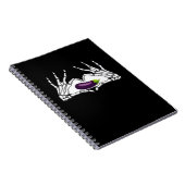 Eggplant Classic - Skeleton Hands Herz Notizblock (Rechte Seite)