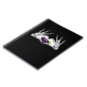 Eggplant Classic - Skeleton Hands Herz Notizblock (Linke Seite)