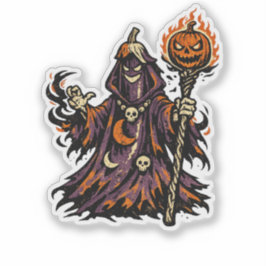 Eggplant Dark Sorcerer Halloween — Spooky Retro  Aufkleber