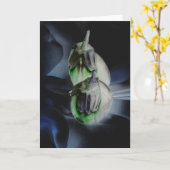 "Eggplant" digital veränderte Eggpflanzen noch am Karte (Gelbe Blume)