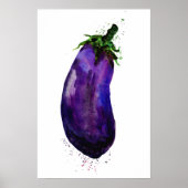 Eggplant Eggplant Watercolor Poster (Vorne)