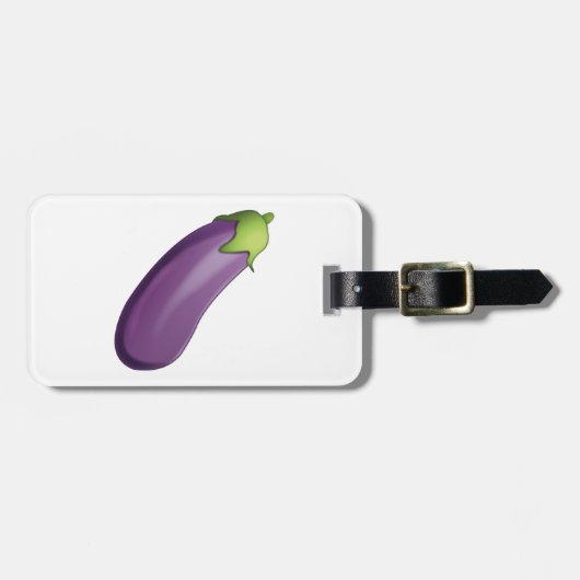 Eggplant - Emoji Gepäckanhänger (Vorderseite horizontal)