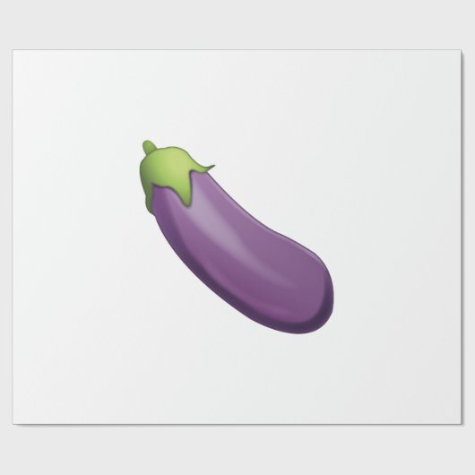 Eggplant - Emoji Geschenkpapier (Flach)