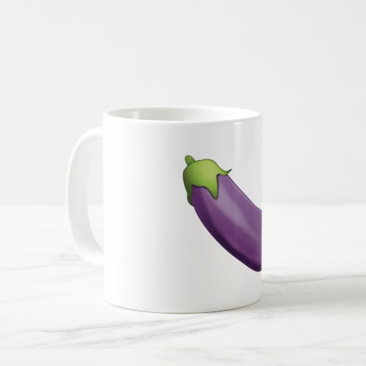 Eggplant - Emoji Kaffeetasse (Vorderseite Links)