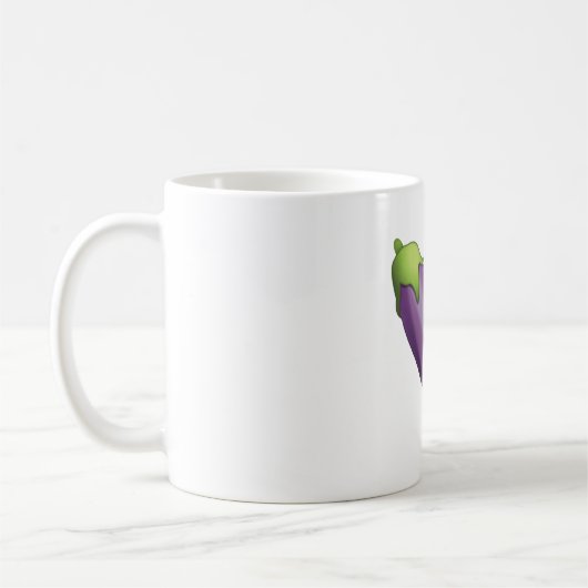 Eggplant - Emoji Kaffeetasse (Links)