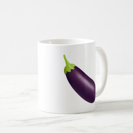 Eggplant Emoji Kaffeetasse (VorderseiteRechts)