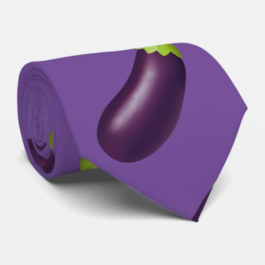 Eggplant Emoji Krawatte (Gerollt)