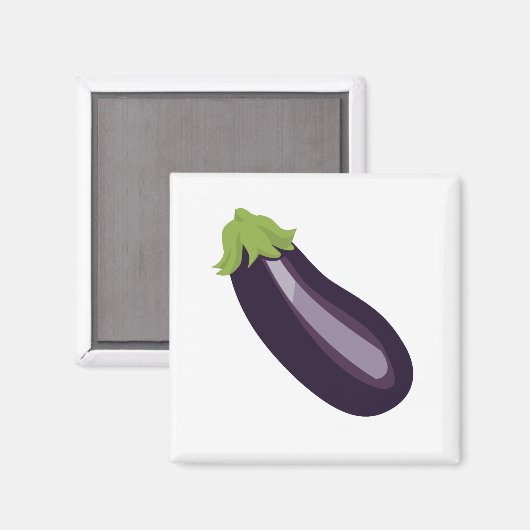 Eggplant Emoji Magnet (Vorderseite/Rückseite)