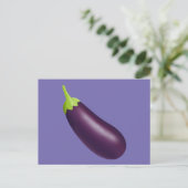 Eggplant Emoji Postcard Postkarte (Stehend Vorderseite)