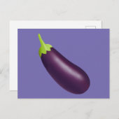 Eggplant Emoji Postcard Postkarte (Vorne/Hinten)