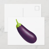 Eggplant Emoji Postkarte (Vorne/Hinten)