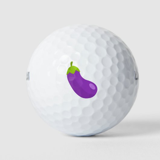 Eggplant Emoji Printed Golfball (Vorderseite)