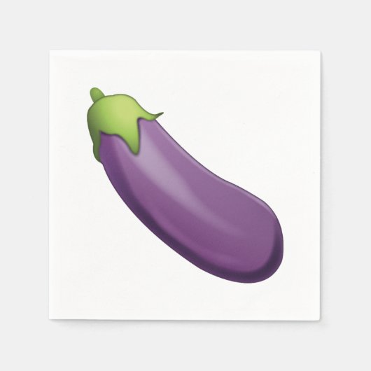 Eggplant - Emoji Serviette (Vorderseite)