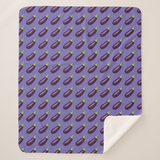 Eggplant Emoji Sherpadecke (Vorderseite)