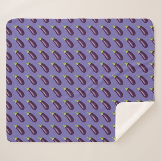 Eggplant Emoji Sherpadecke (Vorderseite (Horizontal))
