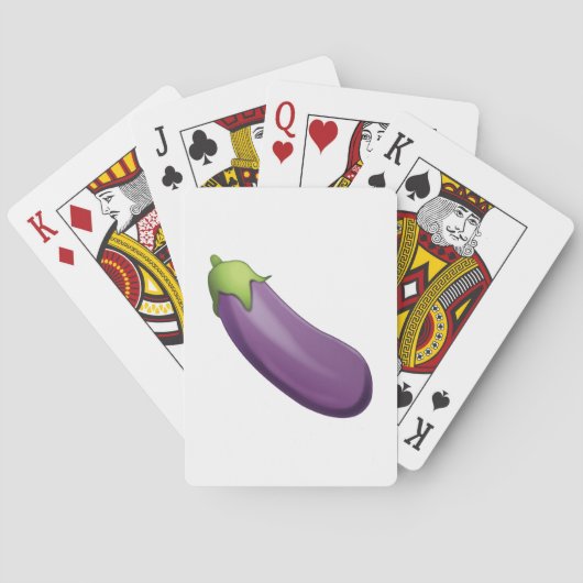 Eggplant - Emoji Spielkarten (Rückseite)