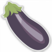 Eggplant Emoji Sticker (Vorderseite)