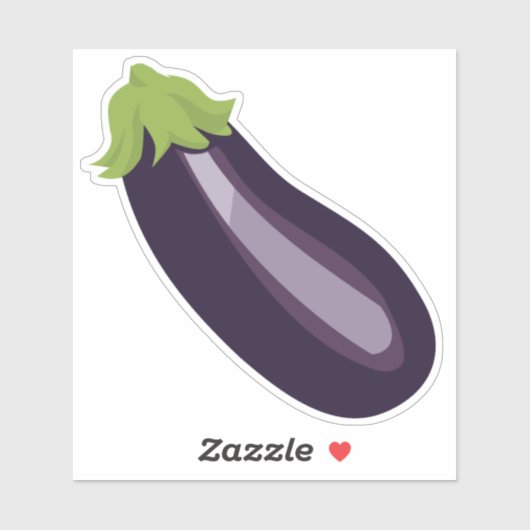 Eggplant Emoji Sticker (Blatt)