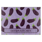 Eggplant Food Gemustert Küche Schneidebrett (Vorderseite)