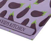 Eggplant Food Gemustert Küche Schneidebrett (Ecke)