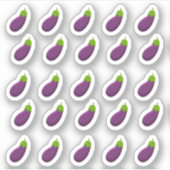 Eggplant Frucht Veggie Decorative Food Bujo Planne Aufkleber (Vorderseite)