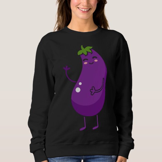 Eggplant - Fruchtgeschenk Frucht Gewitter Brotpfla Sweatshirt (Vorderseite)