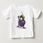 Eggplant Gemüsegarantie Cartoon Baby T - Shirt (Vorderseite)