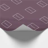 Eggplant Gerahmtes Anfangsmonogramm Geschenkpapier (Ecke)