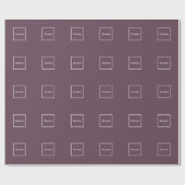 Eggplant Gerahmtes Anfangsmonogramm Geschenkpapier (Flach)