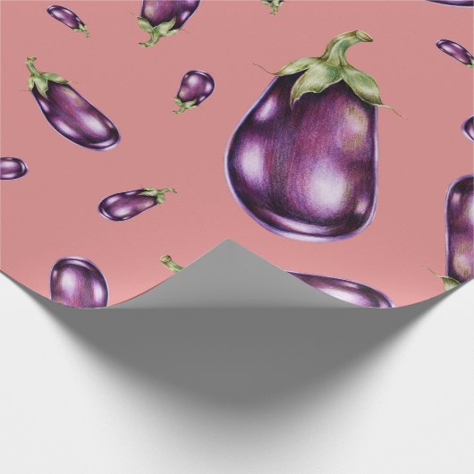 Eggplant Geschenkpapier (Ecke)