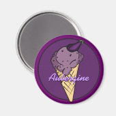 Eggplant Ice Cream Magnet (Vorderseite/Rückseite)