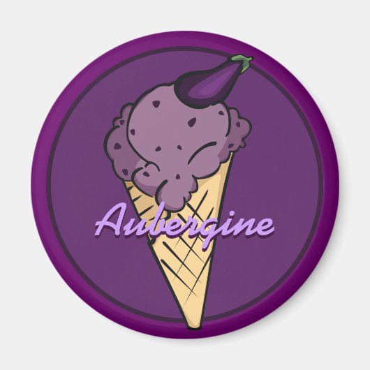 Eggplant Ice Cream Magnet (Vorne)