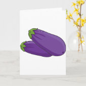 Eggplant Karte (Gelbe Blume)