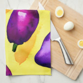 Eggplant - Küche Handtuch (Viertel Falte)