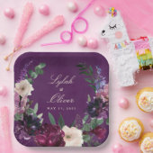 Eggplant Lila Blumenzwiebelpapier-Teller Pappteller (Party)