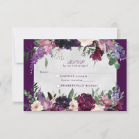 Eggplant Lila Blumenzwippe rsvp Insert