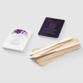 Eggplant Lila Botanical Modern Wedding Program Fächer (Non-assembled)