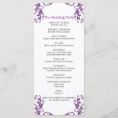 Eggplant Lila Damask Wedding Program Programm (Rückseite)