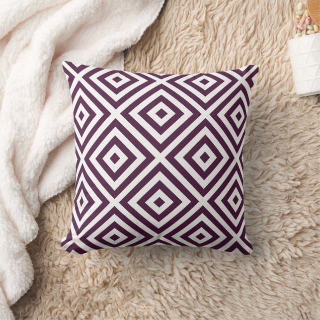 Eggplant Lila Diamond Pattern Kissen (Decke)