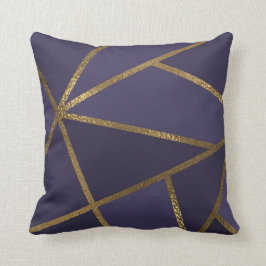 Eggplant Lila Gold Bronze Geometric Glam Chic Kissen